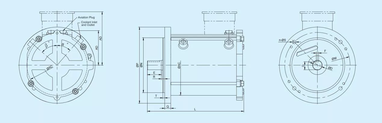 Cantilever Water Cooled Permanent Magnet Motor